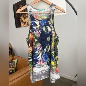 Karlie Tropical Print Flowy Tank